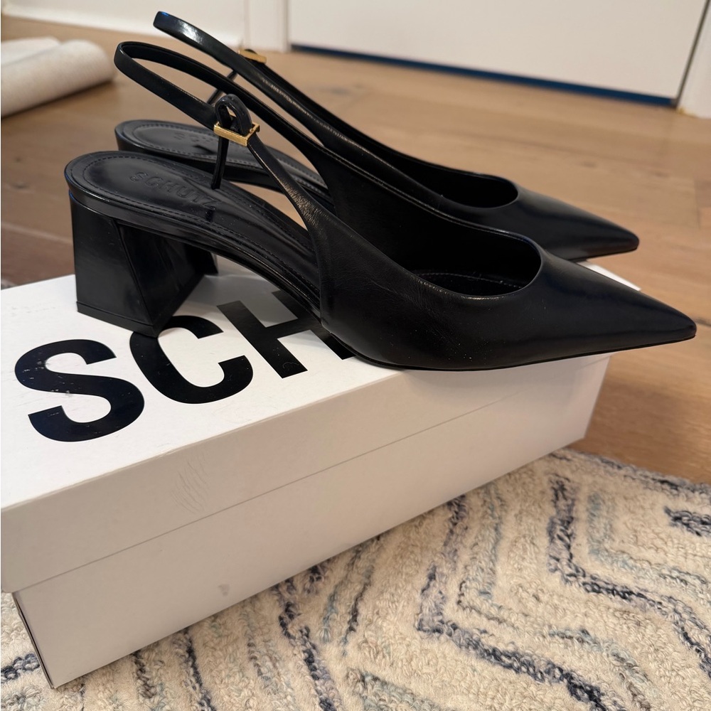 SCHUTZ Elegant Black Block Heels